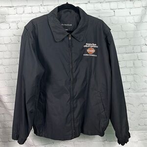 Harley-Davidson Hampton Roads Yorktown VA suede-like zip-up coat Large